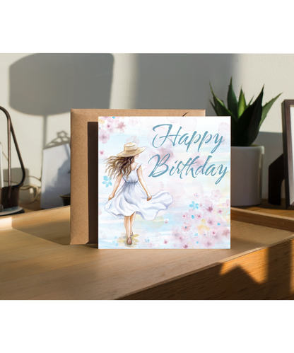 Happy Birthday card seaside