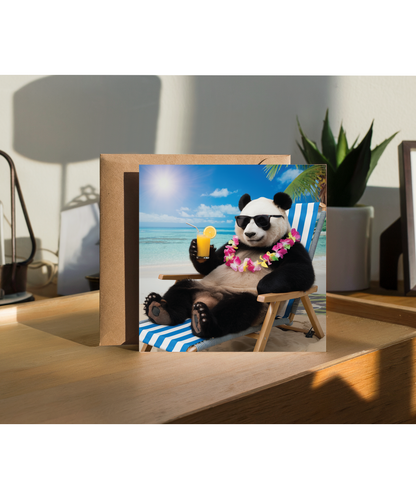 Panda on the beach