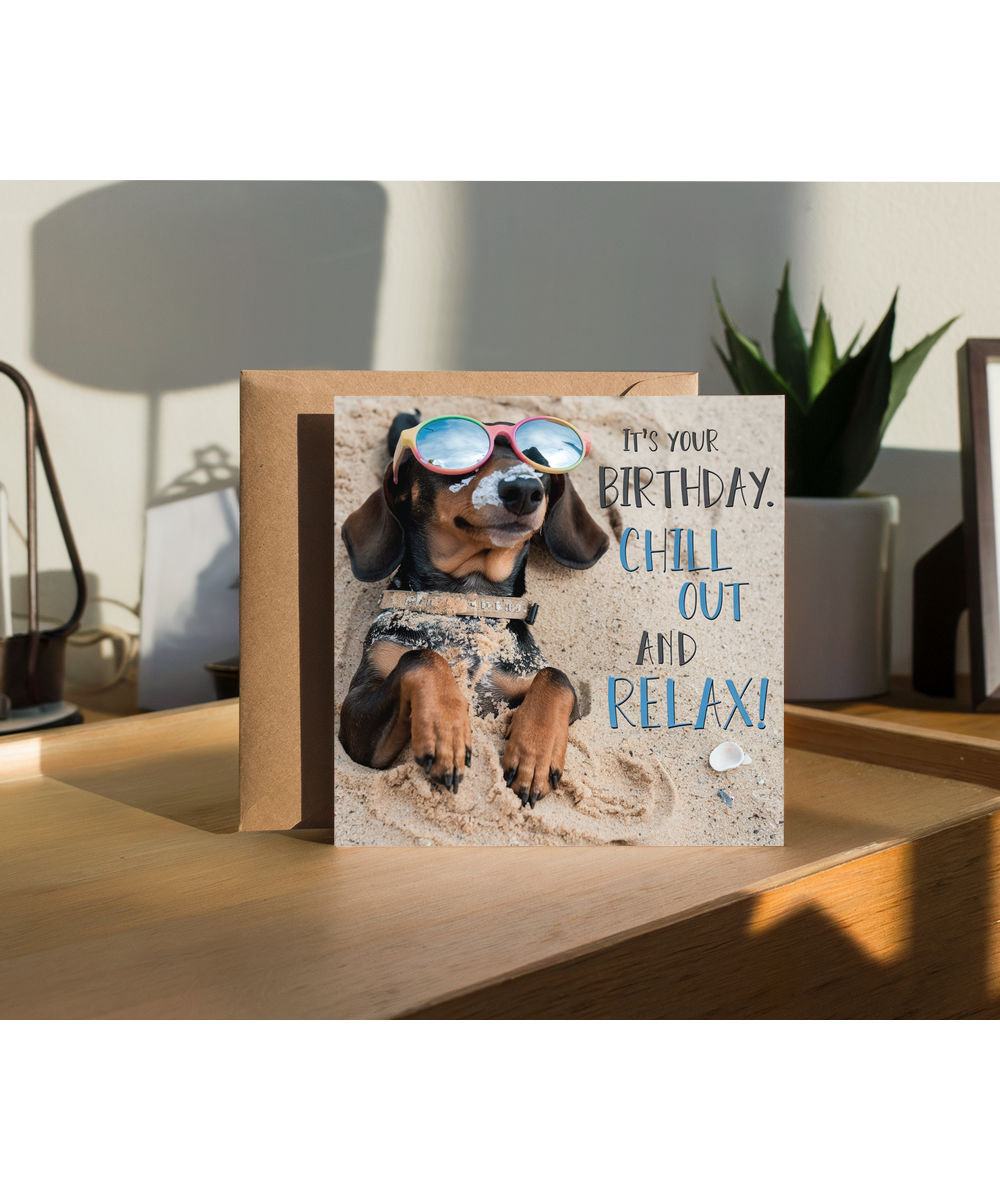 dachshund it's your birthday chill out and relax