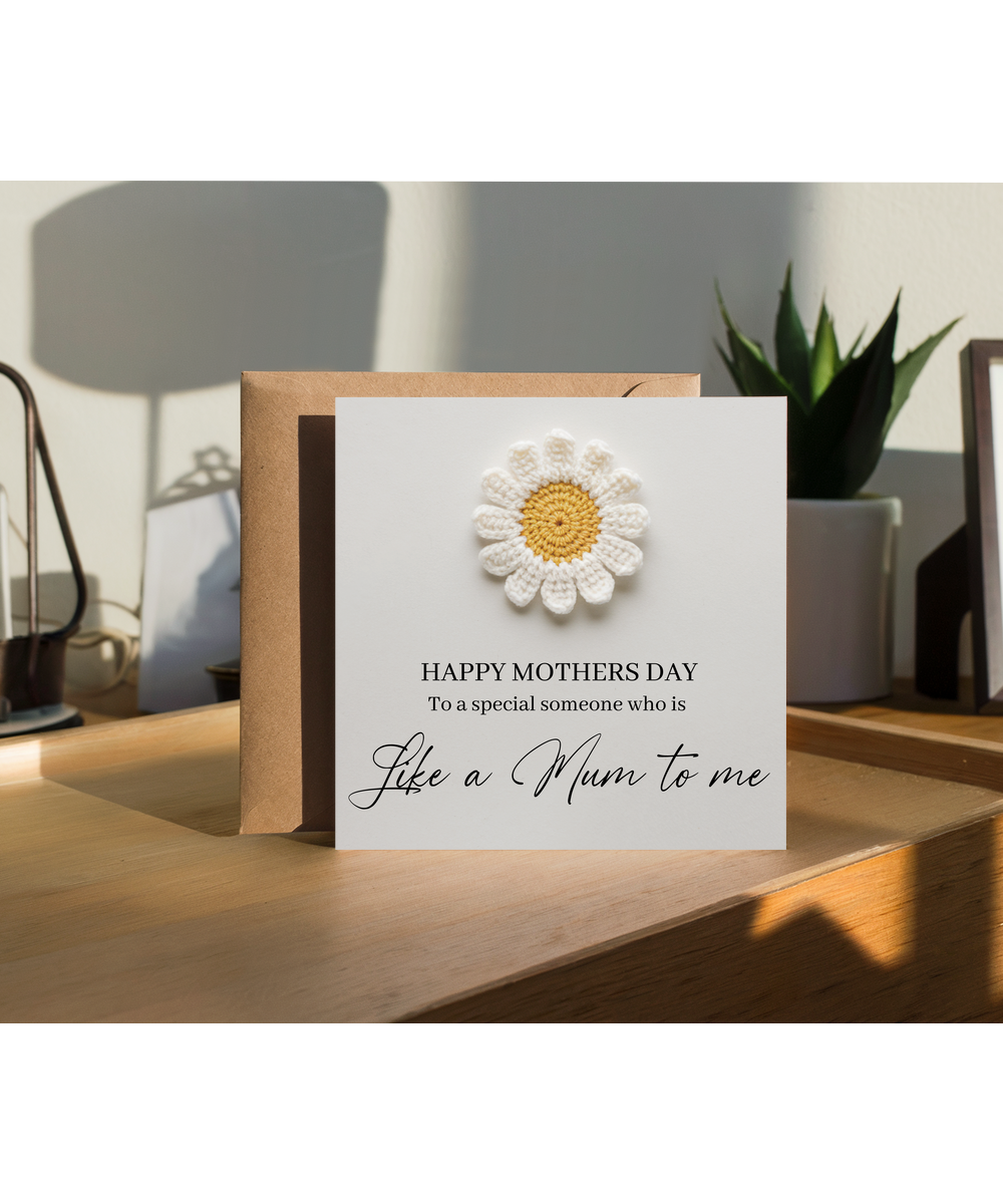 Happy Mothers Day step mum crocheted daisy