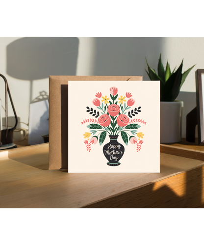 Happy Mothers Day Flowers in Vase