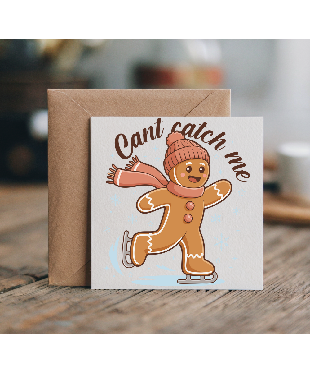 can't catch me gingerbread ice skating