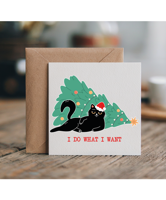 Hilarious Sassy Christmas Cat I Do What I Want Attitude