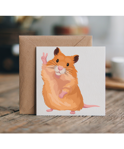 Hamster peace sign