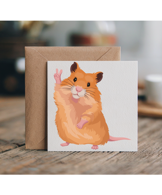 Hamster peace sign