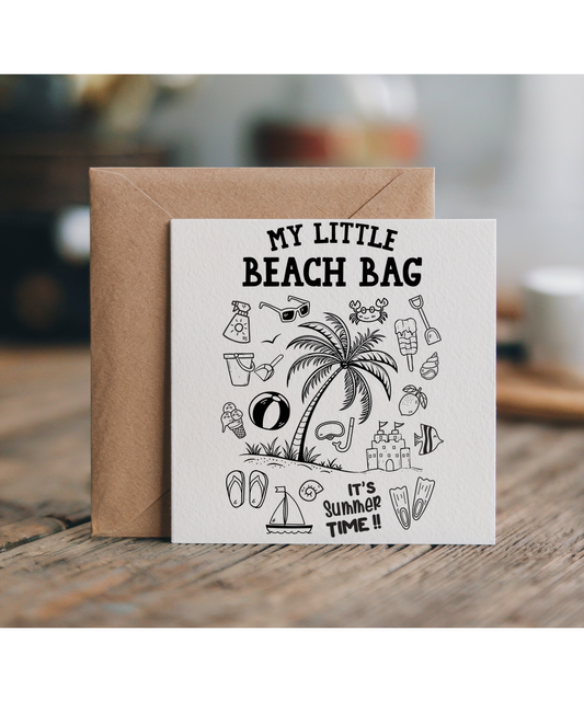Childrens Beach Accessories My Little Beach Bag with Illustrations