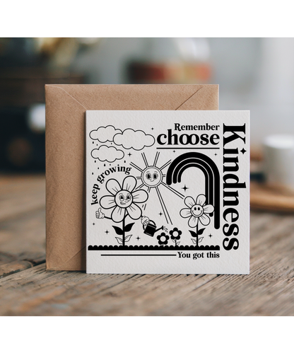 Remember choose kindness positive affirmation flowers