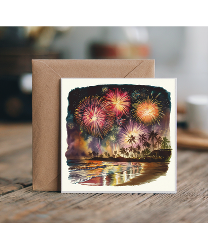 Fireworks Beach Landscape