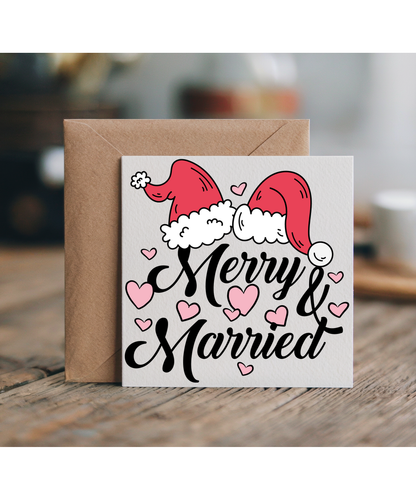 Christmas Winter Wedding Merry and Married for Newlyweds in December