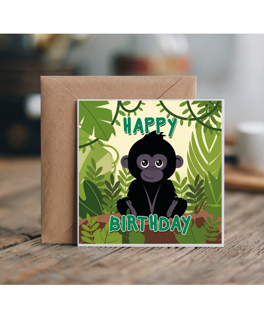 Happy Birthday Jungle Gorilla