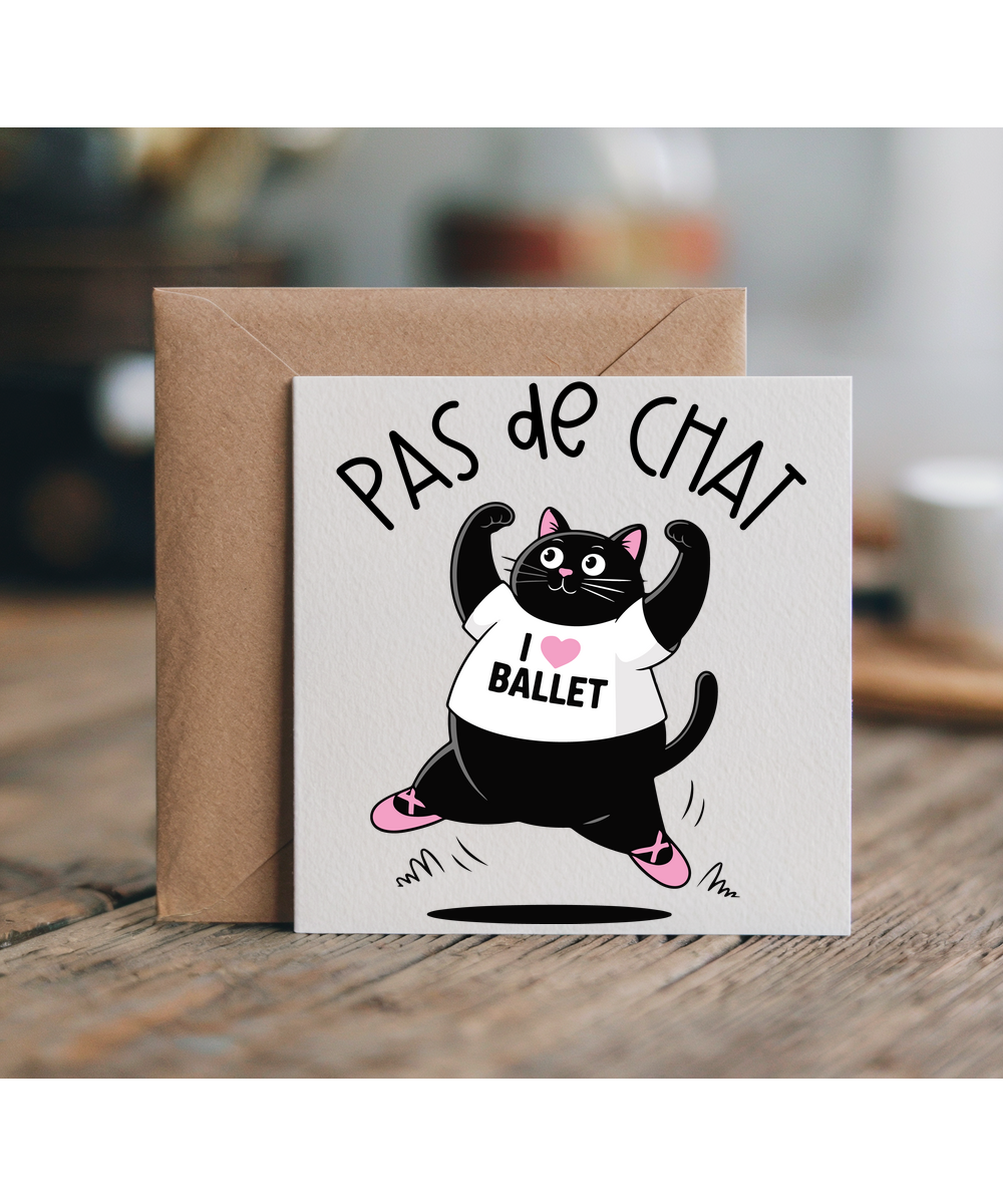 Funny Cat Pas de Chat for Ballerina Dancer