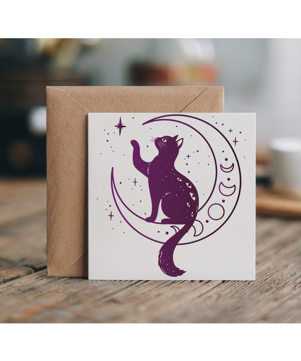 Enchanted Moon Cat Ethereal Cosmic Dream Fantasy