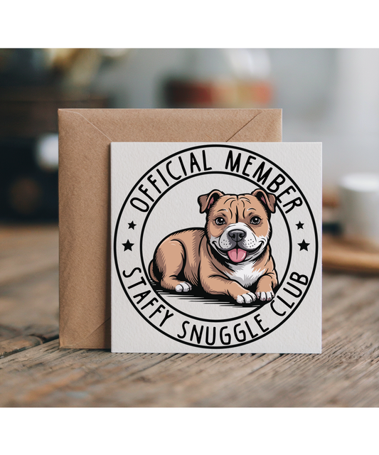 official member staffy snuggle club