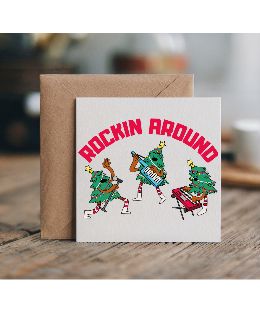 Fun Childrens Christmas Trees Rockin Around