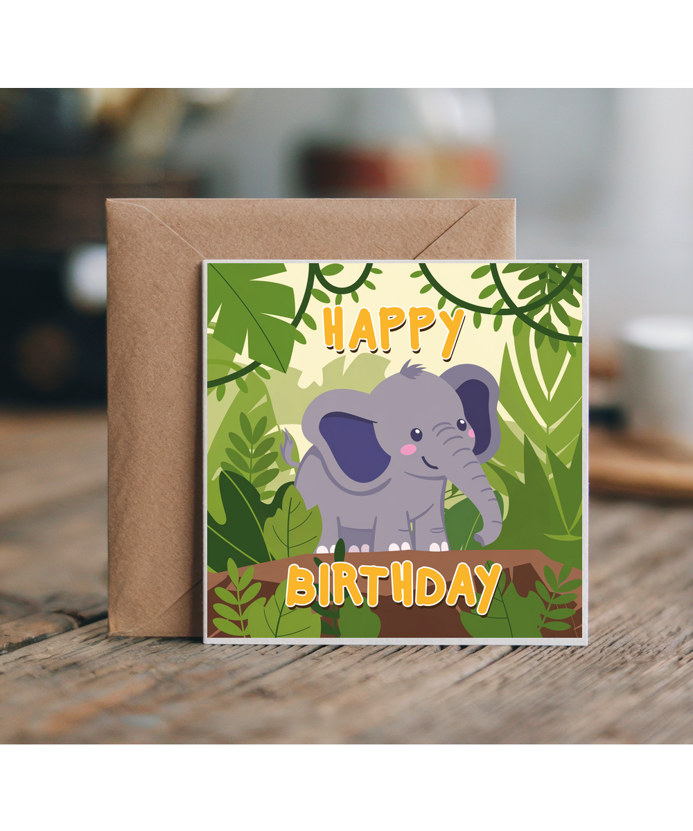 Happy Birthday Jungle Elephant