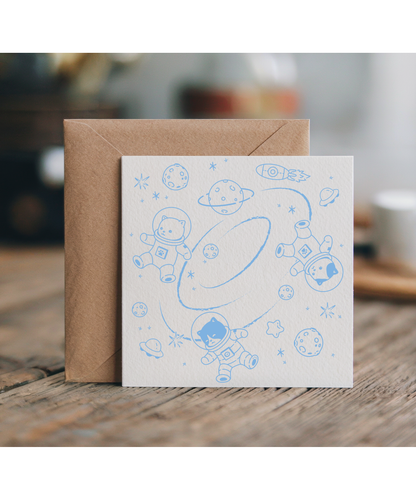 Space Cats with Planets and Stars for Cat Lover