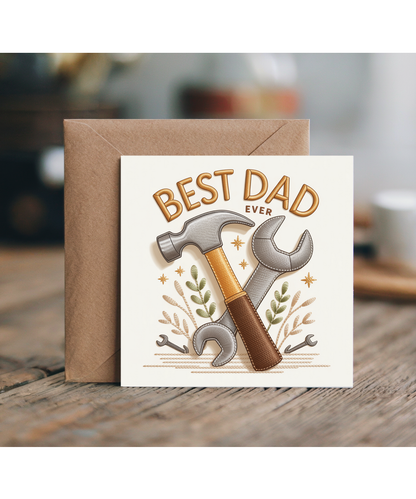 Embroidered style best dad ever tools