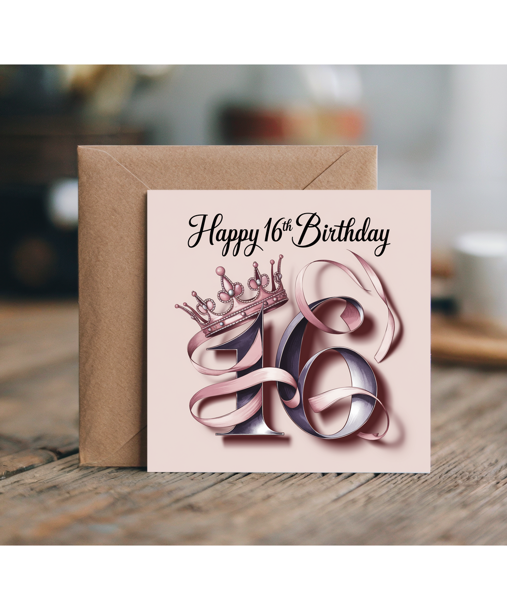 Happy 16th Birthday Card for girl