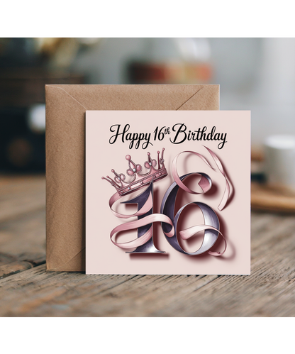 Happy 16th Birthday Card for girl