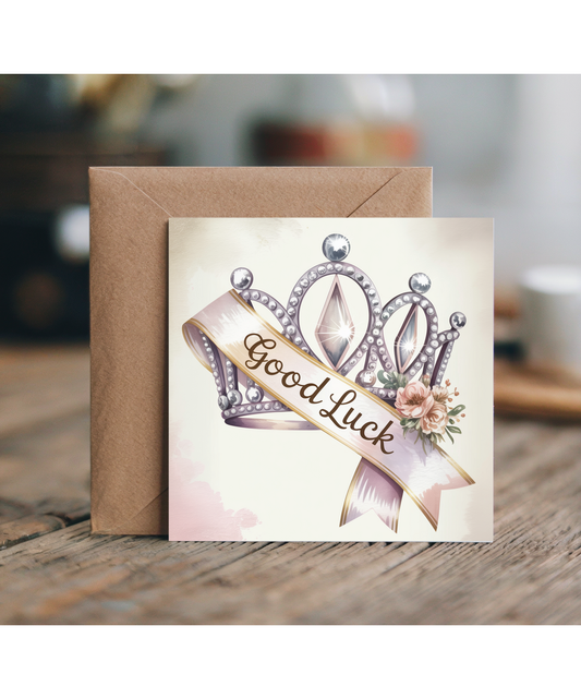 Good luck sash with crown