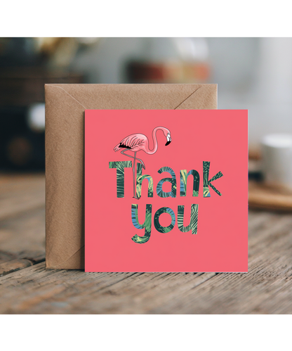Thank You Flamingo Card
