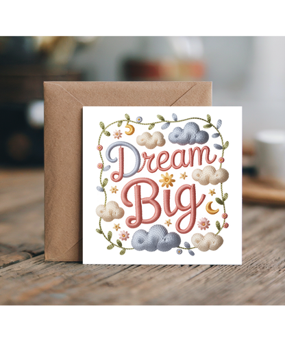 Embroidered style dream big