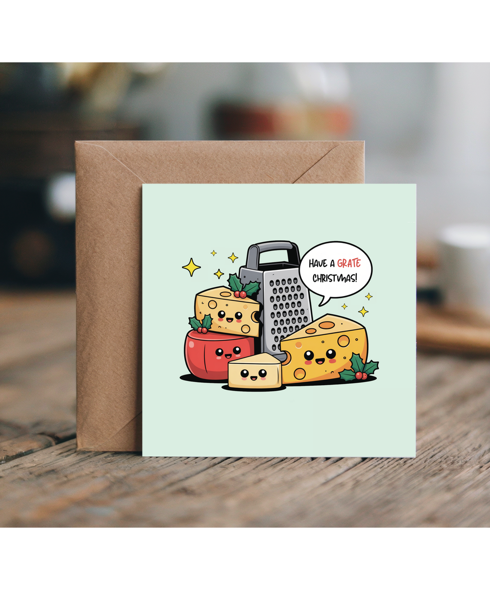 Have a grate Christmas, cheese pun