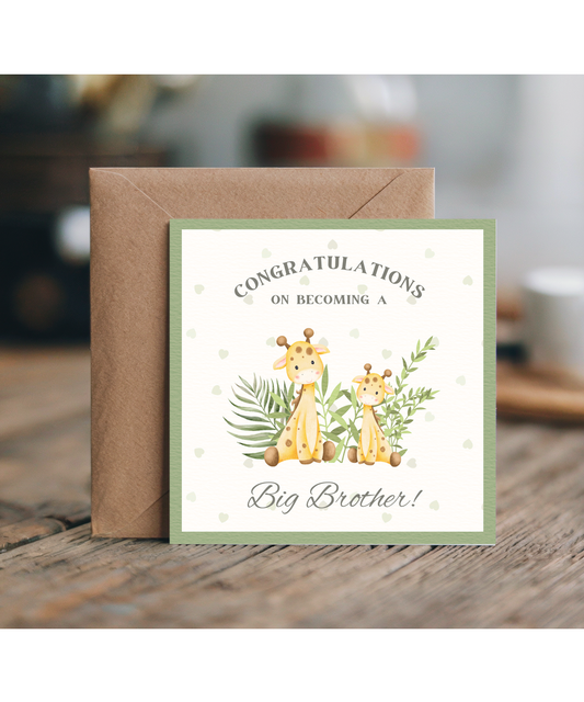 Congratulations on becoming a big brother