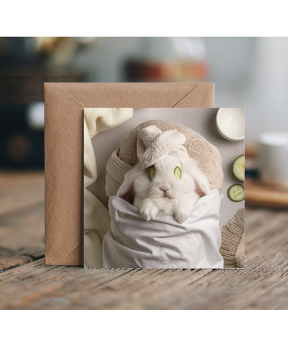 funny pampered rabbit