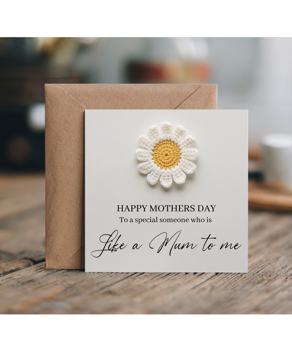 Happy Mothers Day step mum crocheted daisy