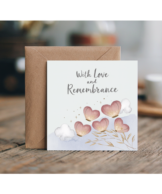 With Love and Remembrance Card in Loving Memory of Loved Ones