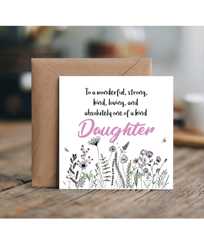 Birthday Card Special Message for a Wonderful Daughter