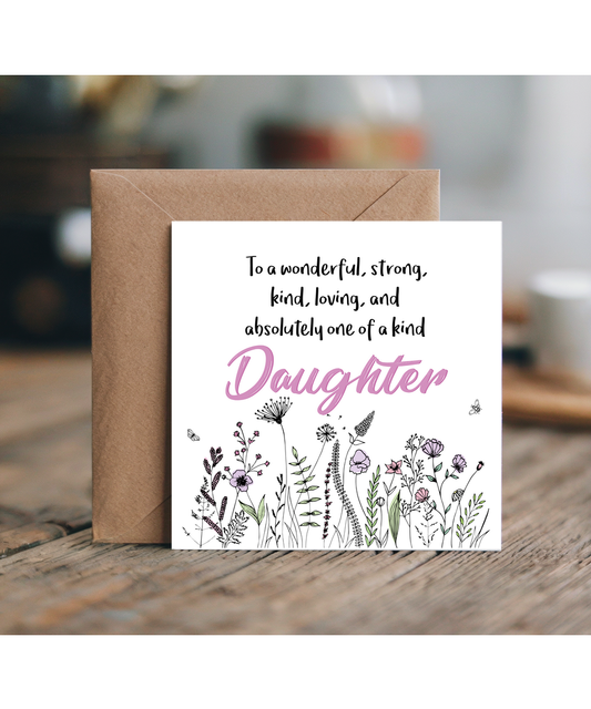 Birthday Card Special Message for a Wonderful Daughter