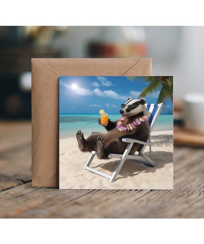 Badger on the beach