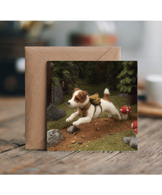 2D felt style Jack Russel explorer