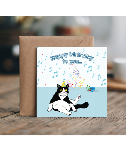 square Happy birthday naughty cat