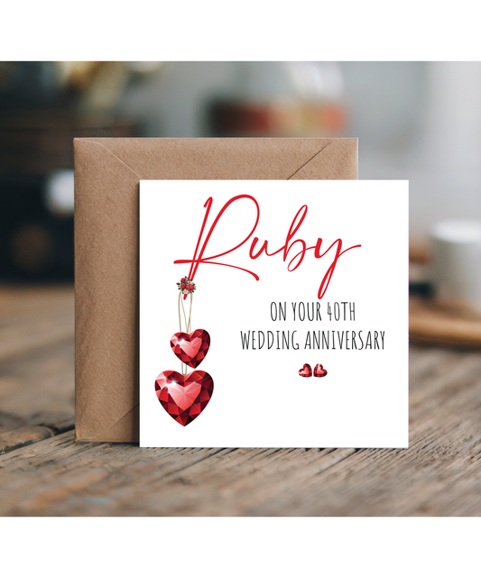 Ruby on your 40th wedding anniversary