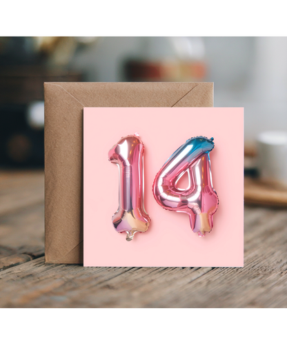 pink balloon age 14