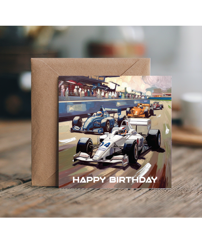 car racing Happy Birthday