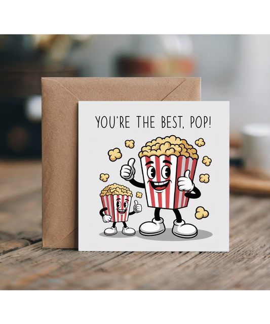 Happy Birthday Fathers Day Card for Dad Youre the Best Pop