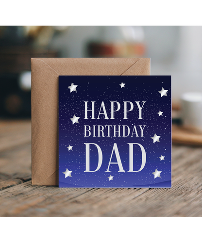Navy and Gold happy birthday Dad
