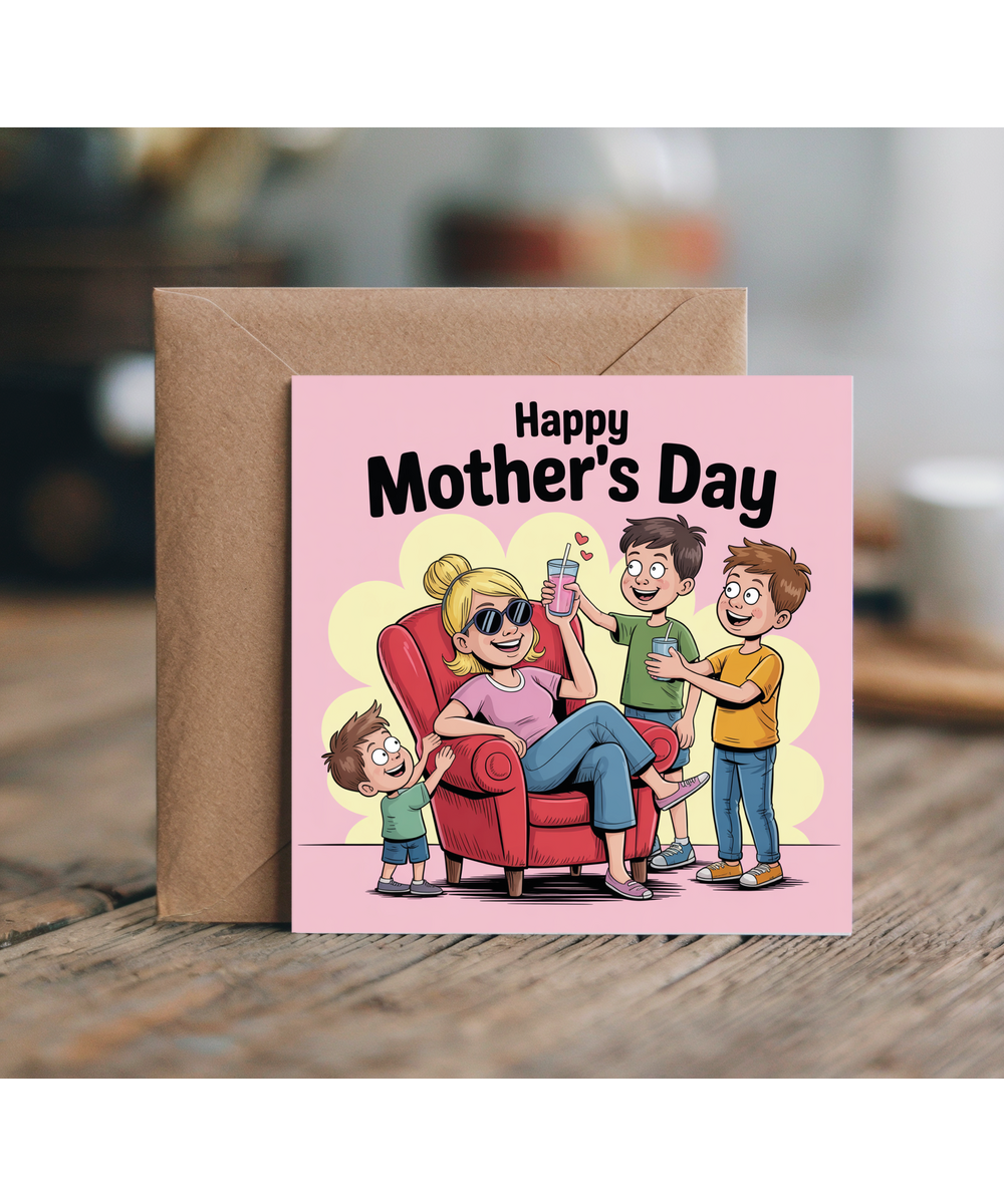 Happy Mothers Day Card for a Fabulous Boy Mum from Sons
