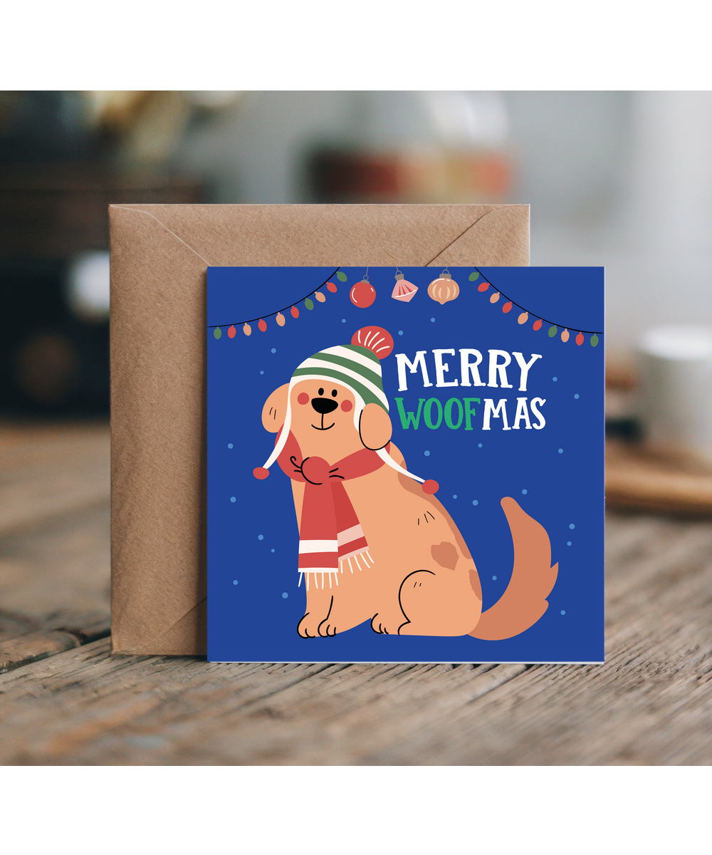 Christmas Card for a Dog Lover Merry Woofmas