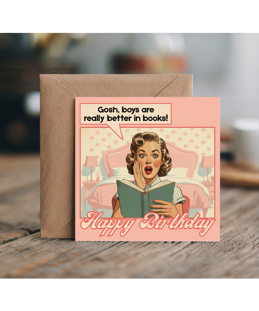 Gosh, boys are really better in books! happy birthday
