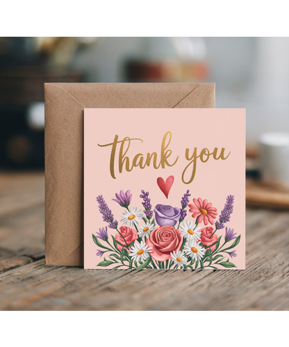 Thank You Card Flowers