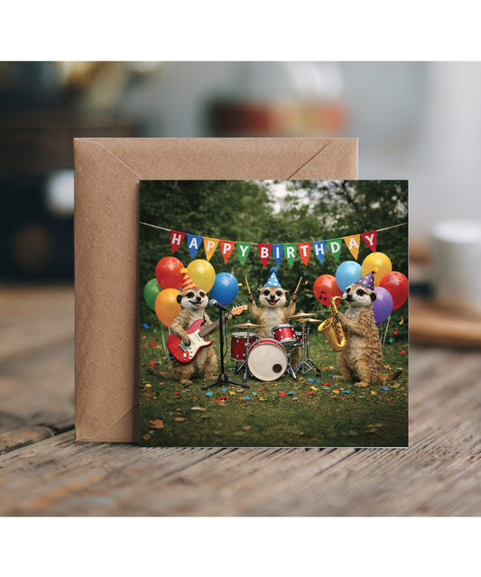 Meerkat Happy birthday band
