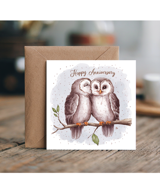 Happy Anniversary cute owls