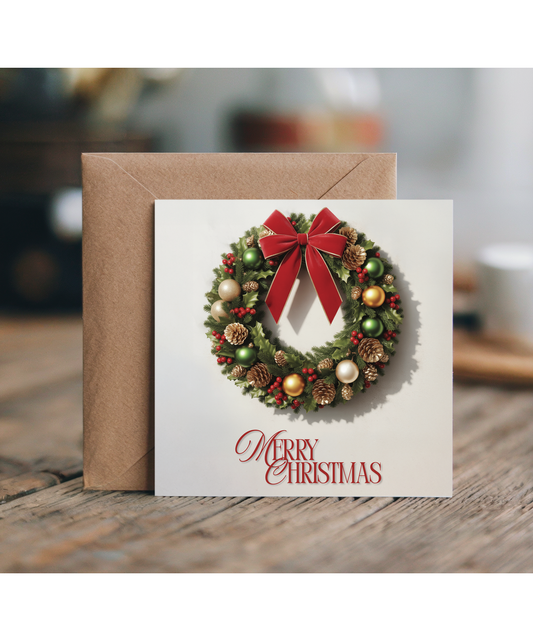 3D effect Wreath Merry Christmas