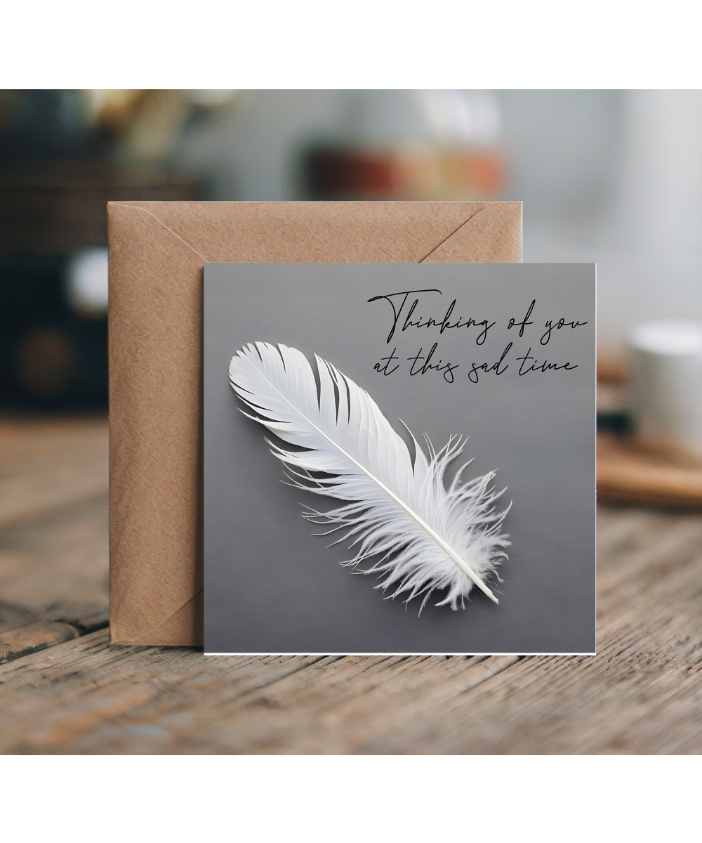 Sympathy feather thinking of you