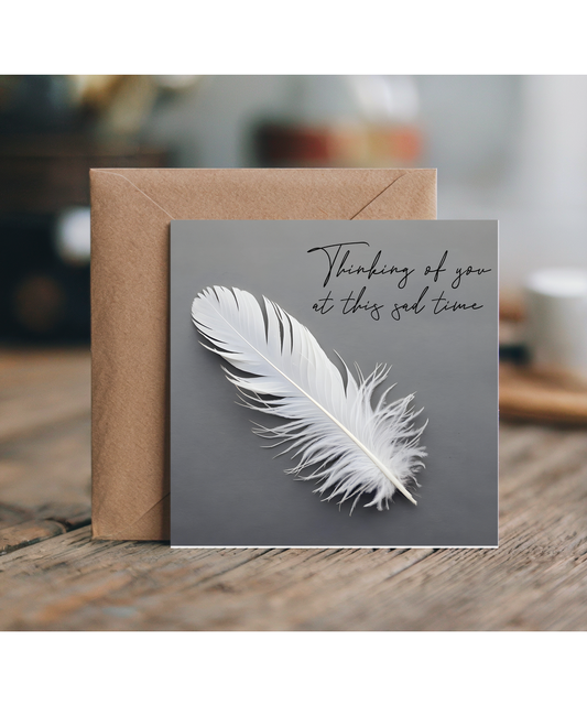 Sympathy feather thinking of you